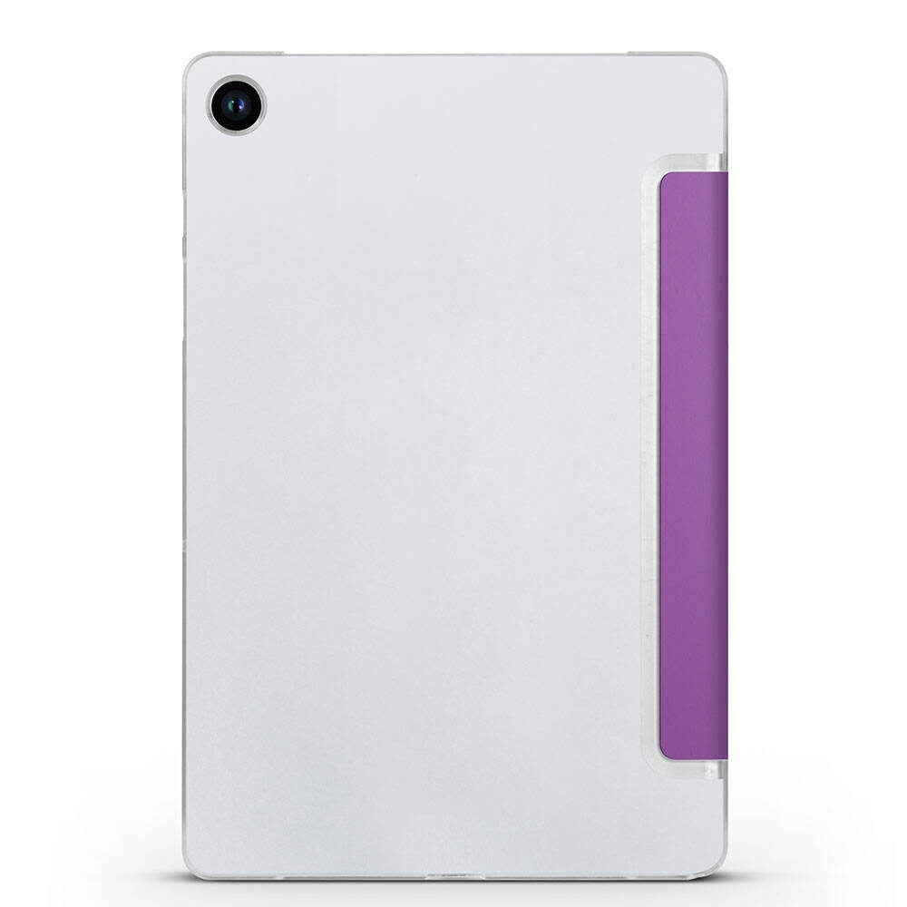 Galaxy Tab A9 Plus Zore Smart Cover Standlı 1-1 Kılıf Pembe Koyu