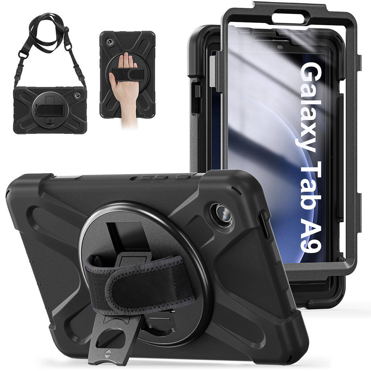 Galaxy Tab A9 Zore Defender Tablet Silikon Siyah