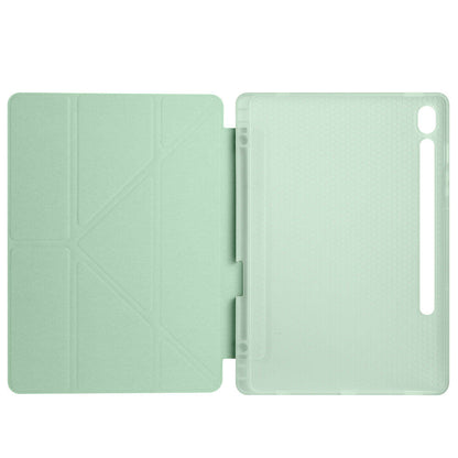 Galaxy Tab S10 FE Kılıf Zore Tri Folding Kalem Bölmeli Standlı Kılıf Mavi