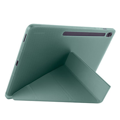 Galaxy Tab S10 FE Plus Kılıf Zore Tri Folding Kalem Bölmeli Standlı Kılıf Gri