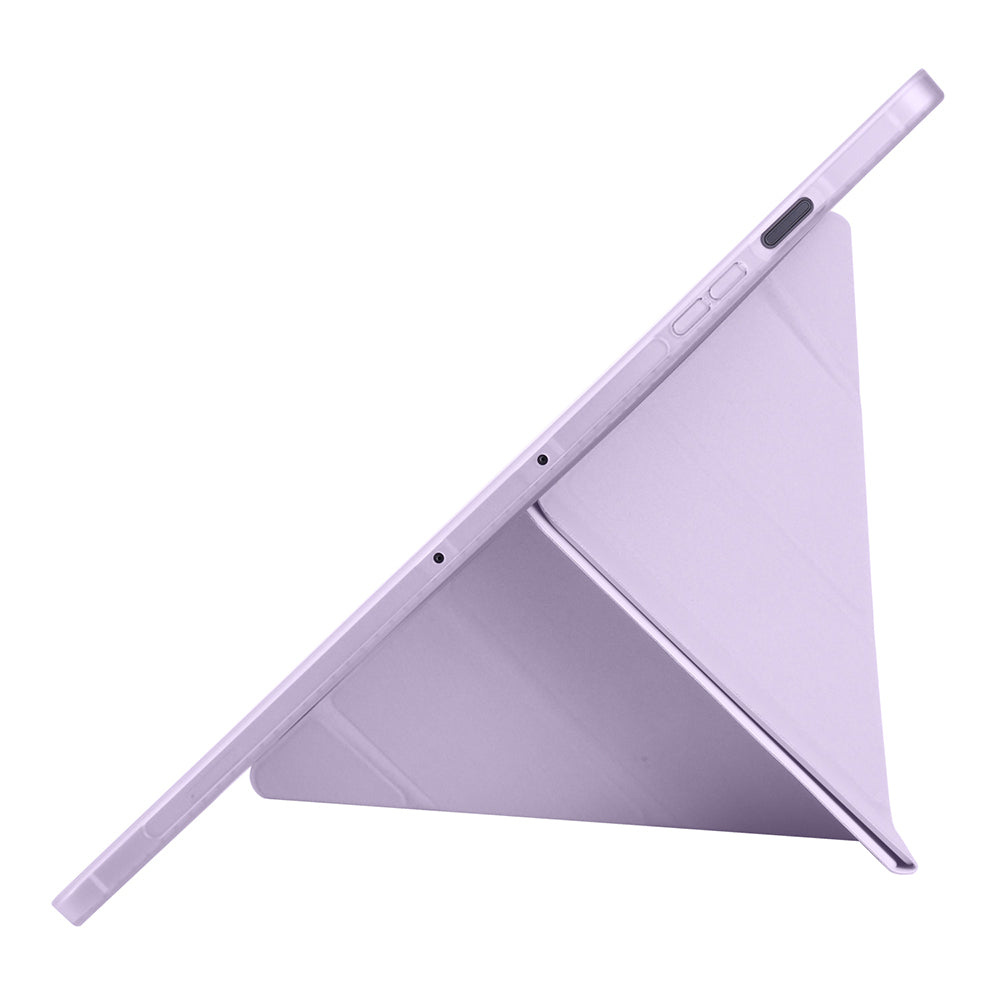 Galaxy Tab S10 FE Plus Kılıf Zore Tri Folding Kalem Bölmeli Standlı Kılıf Siyah