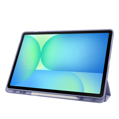 Galaxy Tab S10 FE Plus Kılıf Zore Tri Folding Kalem Bölmeli Standlı Kılıf Koyu Yeşil