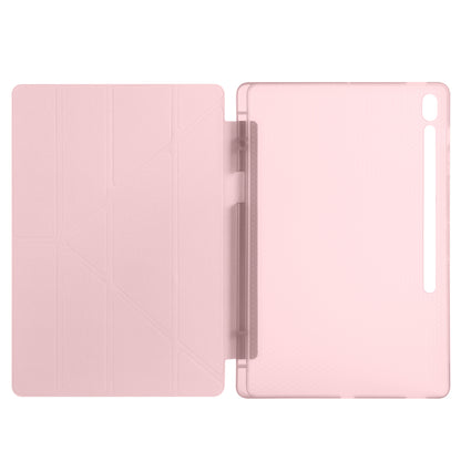 Galaxy Tab S10 FE Plus Kılıf Zore Tri Folding Kalem Bölmeli Standlı Kılıf Mor