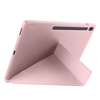 Galaxy Tab S10 FE Plus Kılıf Zore Tri Folding Kalem Bölmeli Standlı Kılıf Siyah