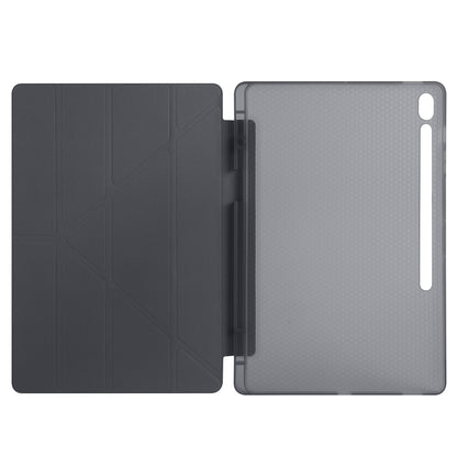 Galaxy Tab S10 FE Plus Kılıf Zore Tri Folding Kalem Bölmeli Standlı Kılıf Gri