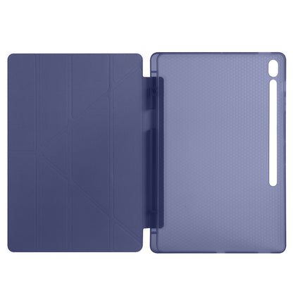 Galaxy Tab S10 FE Plus Kılıf Zore Tri Folding Kalem Bölmeli Standlı Kılıf Gri