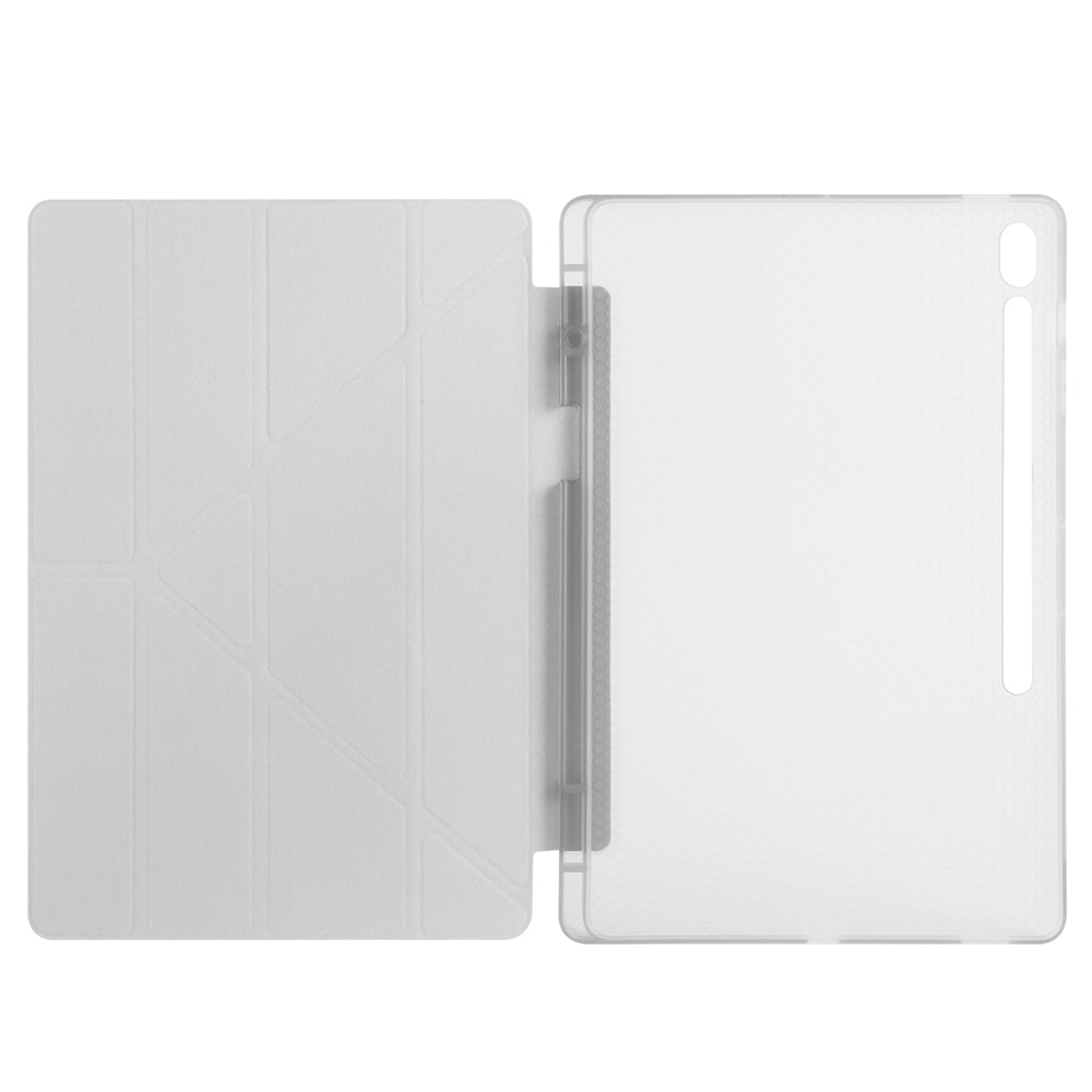 Galaxy Tab S10 FE Plus Kılıf Zore Tri Folding Kalem Bölmeli Standlı Kılıf Koyu Yeşil