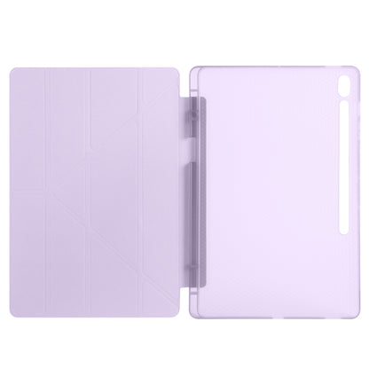 Galaxy Tab S10 FE Plus Kılıf Zore Tri Folding Kalem Bölmeli Standlı Kılıf Koyu Yeşil