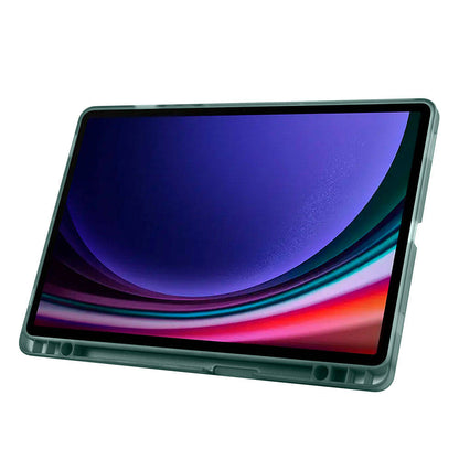 Galaxy Tab S10 Lite Kılıf Zore Tri Folding Kalem Bölmeli Standlı Kılıf Lila