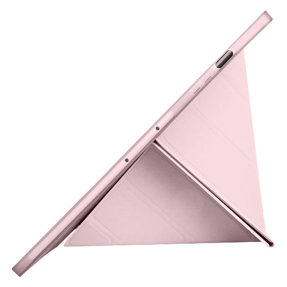 Galaxy Tab S10 Plus Kılıf Zore Tri Folding Kalem Bölmeli Standlı Kılıf Rose Gold