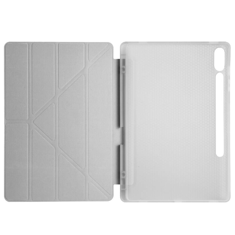 Galaxy Tab S10 Plus Kılıf Zore Tri Folding Kalem Bölmeli Standlı Kılıf Siyah