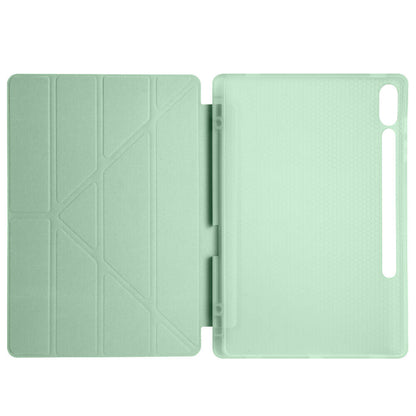 Galaxy Tab S10 Plus Kılıf Zore Tri Folding Kalem Bölmeli Standlı Kılıf Yeşil