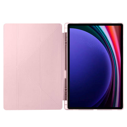 Galaxy Tab S10 Ultra Kılıf Zore Tri Folding Kalem Bölmeli Standlı Kılıf Koyu Yeşil