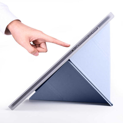 Galaxy Tab S6 Lite P610 Kılıf Zore Tri Folding Kalem Bölmeli Standlı Kılıf Kırmızı