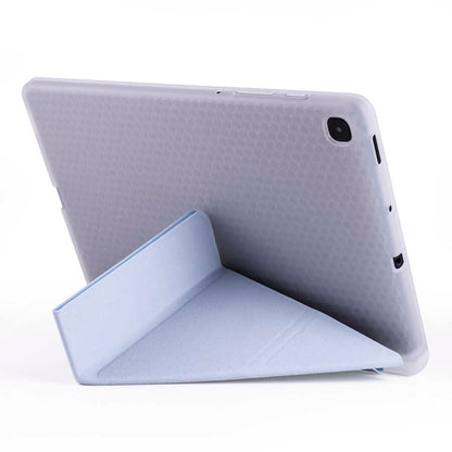 Galaxy Tab S6 Lite P610 Kılıf Zore Tri Folding Kalem Bölmeli Standlı Kılıf Koyu Yeşil