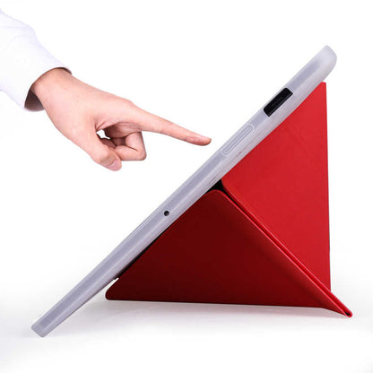 Galaxy Tab S7 Plus T970 Kılıf Zore Tri Folding Kalem Bölmeli Standlı Kılıf Koyu Yeşil