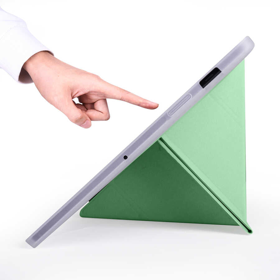 Galaxy Tab S7 T870 Kılıf Zore Tri Folding Kalem Bölmeli Standlı Kılıf Lacivert