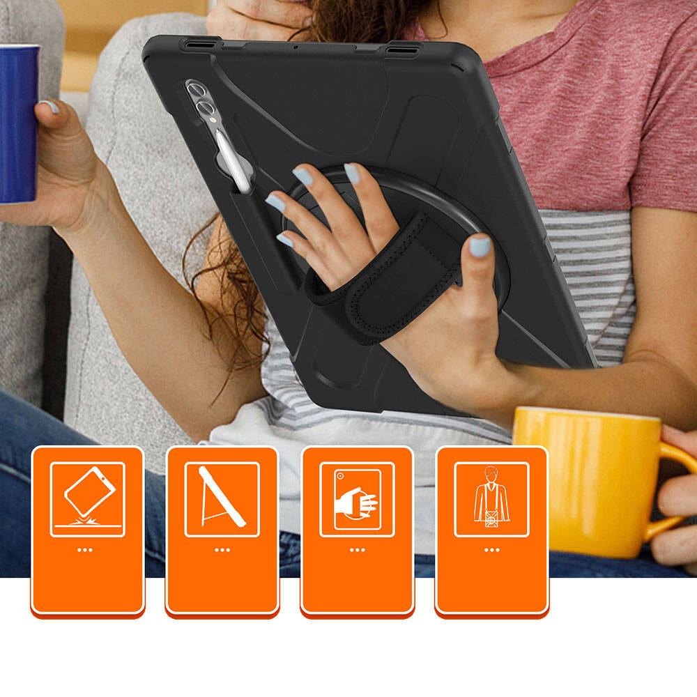 Galaxy Tab S8 Ultra Zore Defender Tablet Silikon Siyah