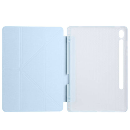 Galaxy Tab S9 FE Kılıf Zore Tri Folding Kalem Bölmeli Standlı Kılıf Yeşil