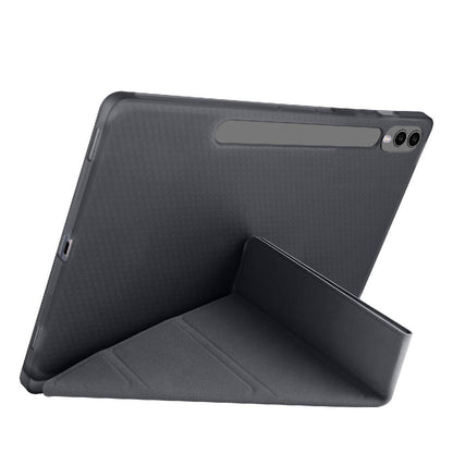 Galaxy Tab S9 FE Plus Kılıf Zore Tri Folding Kalem Bölmeli Standlı Kılıf Lacivert