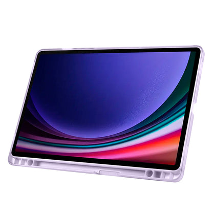 Galaxy Tab S9 FE Plus Kılıf Zore Tri Folding Kalem Bölmeli Standlı Kılıf Yeşil