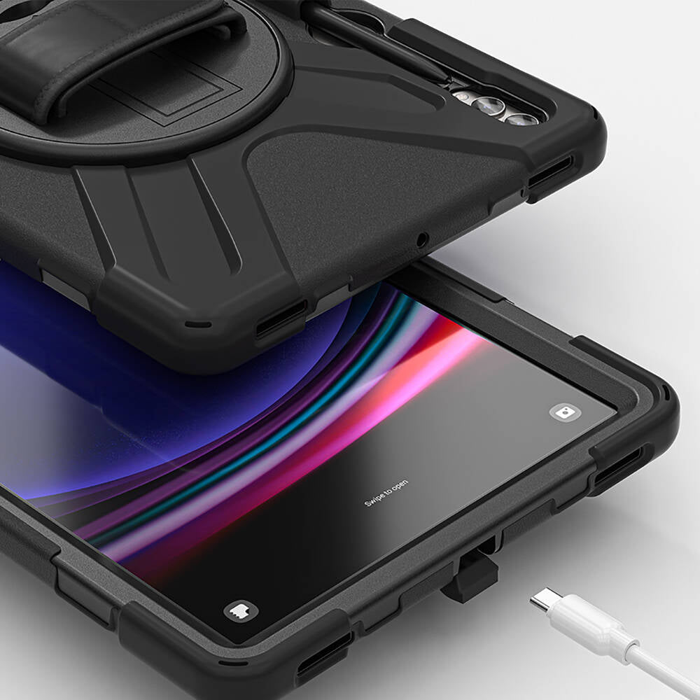 Galaxy Tab S9 FE Plus Zore Defender Tablet Silikon Siyah