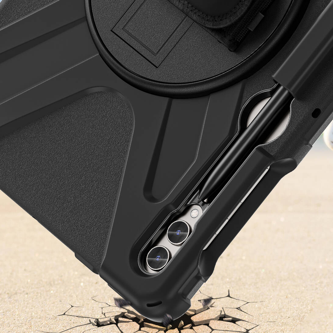 Galaxy Tab S9 FE Plus Zore Defender Tablet Silikon Siyah