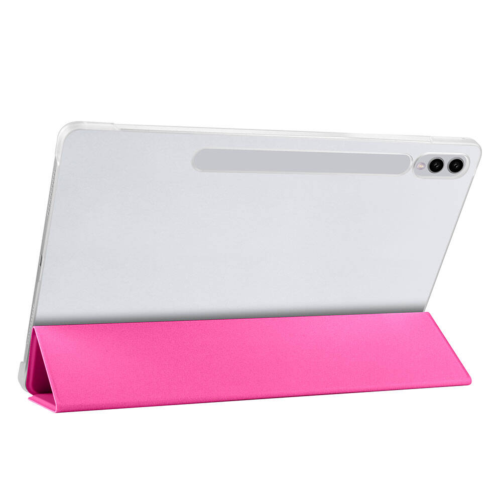 Galaxy Tab S9 FE Plus Zore Smart Cover Standlı 1-1 Kılıf Rose Gold