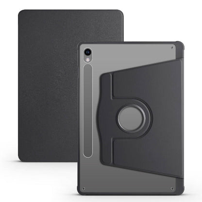 Galaxy Tab S9 Kılıf Zore Termik Kalem Bölmeli Dönebilen Standlı Kılıf Lavendery Gray