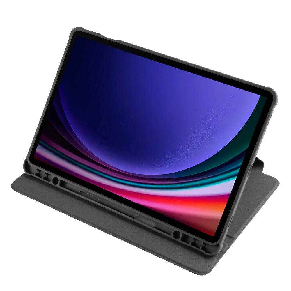 Galaxy Tab S9 Kılıf Zore Termik Kalem Bölmeli Dönebilen Standlı Kılıf Koyu Yeşil