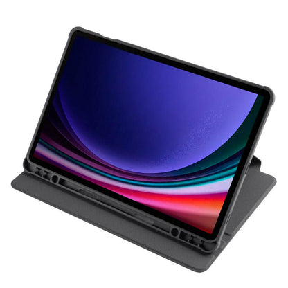 Galaxy Tab S9 Kılıf Zore Termik Kalem Bölmeli Dönebilen Standlı Kılıf Mavi