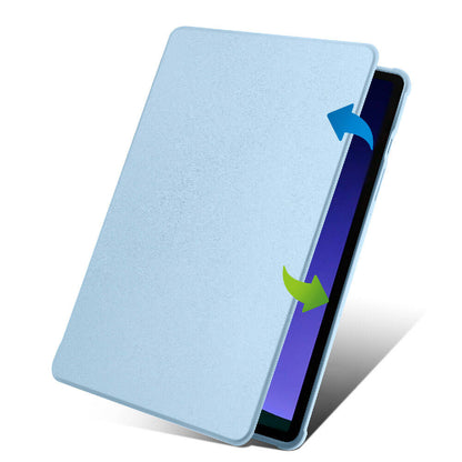 Galaxy Tab S9 Kılıf Zore Termik Kalem Bölmeli Dönebilen Standlı Kılıf Açık Yeşil