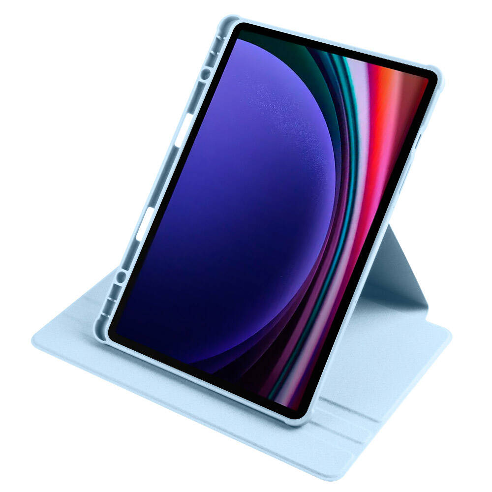 Galaxy Tab S9 Kılıf Zore Termik Kalem Bölmeli Dönebilen Standlı Kılıf Pembe