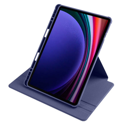 Galaxy Tab S9 Kılıf Zore Termik Kalem Bölmeli Dönebilen Standlı Kılıf Siyah
