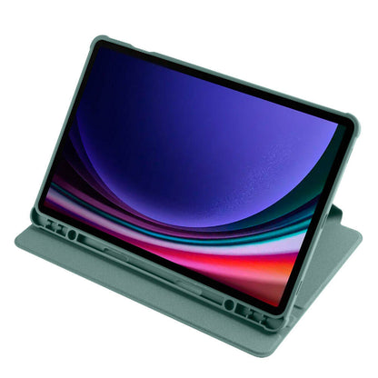 Galaxy Tab S9 Kılıf Zore Termik Kalem Bölmeli Dönebilen Standlı Kılıf Lavendery Gray