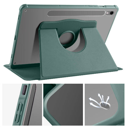 Galaxy Tab S9 Kılıf Zore Termik Kalem Bölmeli Dönebilen Standlı Kılıf Mavi