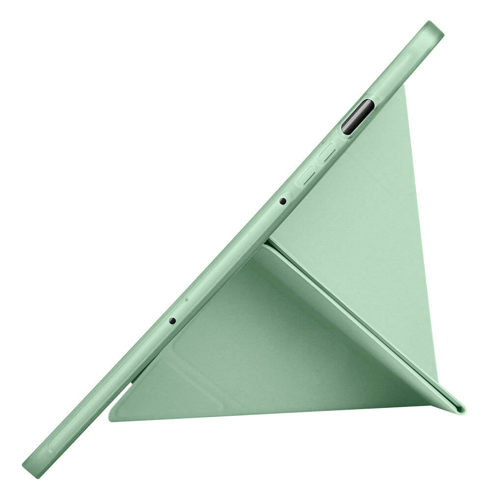 Galaxy Tab S9 Kılıf Zore Tri Folding Kalem Bölmeli Standlı Kılıf Koyu Yeşil