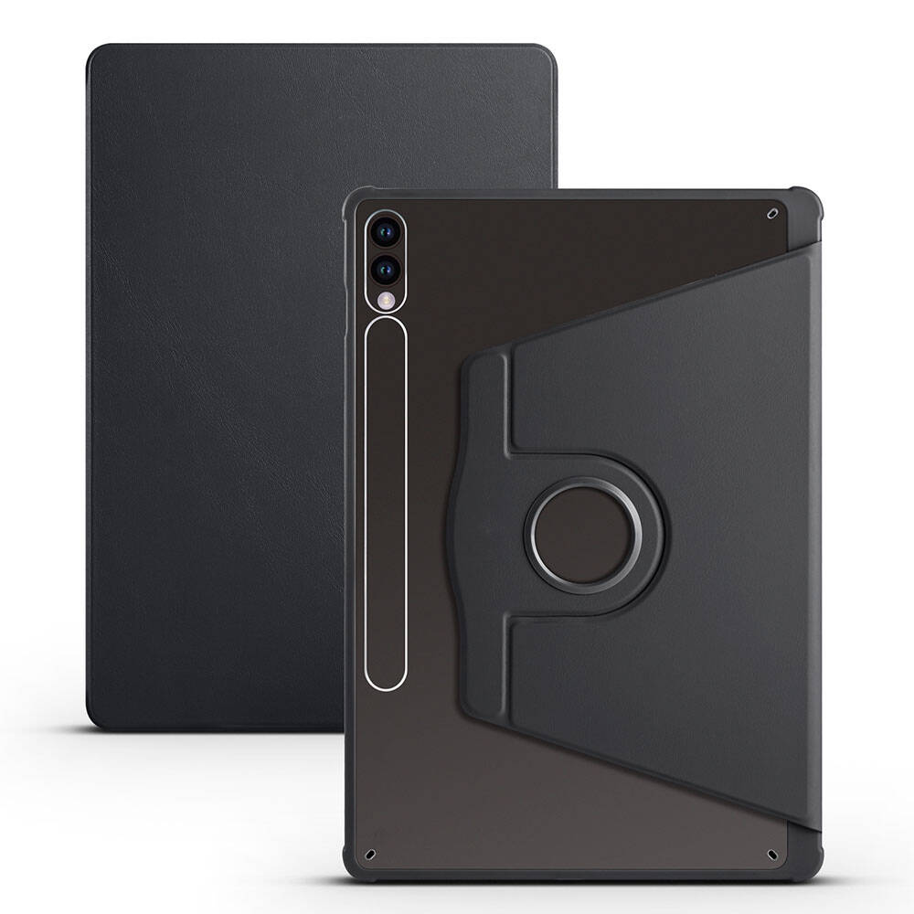 Galaxy Tab S9 Plus Kılıf Zore Termik Kalem Bölmeli Dönebilen Standlı Kılıf Lacivert