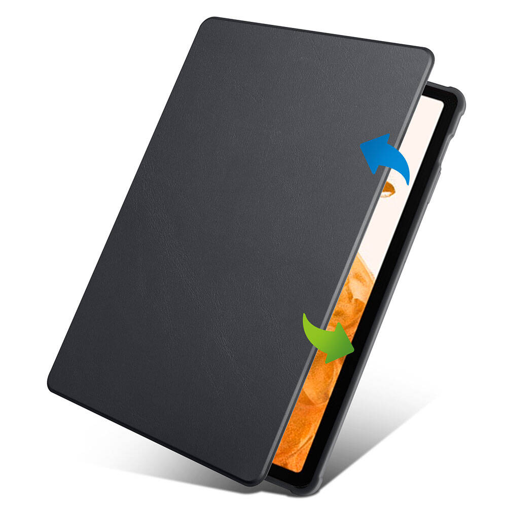 Galaxy Tab S9 Plus Kılıf Zore Termik Kalem Bölmeli Dönebilen Standlı Kılıf Lacivert