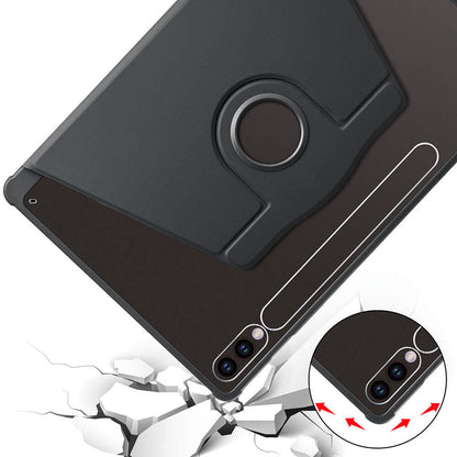 Galaxy Tab S9 Plus Kılıf Zore Termik Kalem Bölmeli Dönebilen Standlı Kılıf Pembe