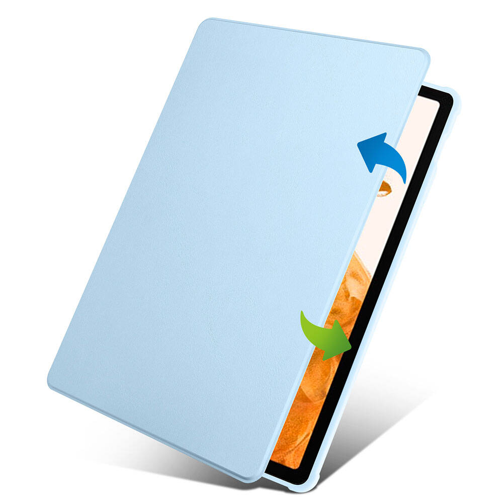 Galaxy Tab S9 Plus Kılıf Zore Termik Kalem Bölmeli Dönebilen Standlı Kılıf Pembe