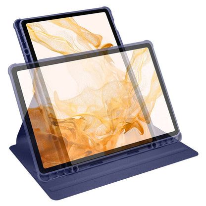 Galaxy Tab S9 Plus Kılıf Zore Termik Kalem Bölmeli Dönebilen Standlı Kılıf Lavendery Gray