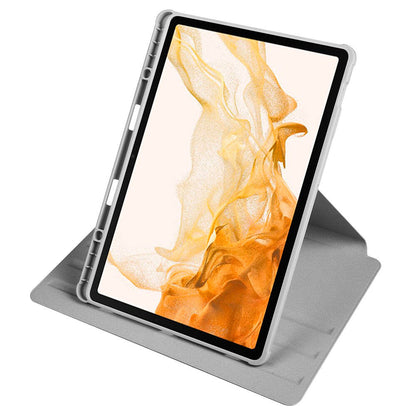 Galaxy Tab S9 Plus Kılıf Zore Termik Kalem Bölmeli Dönebilen Standlı Kılıf Gri