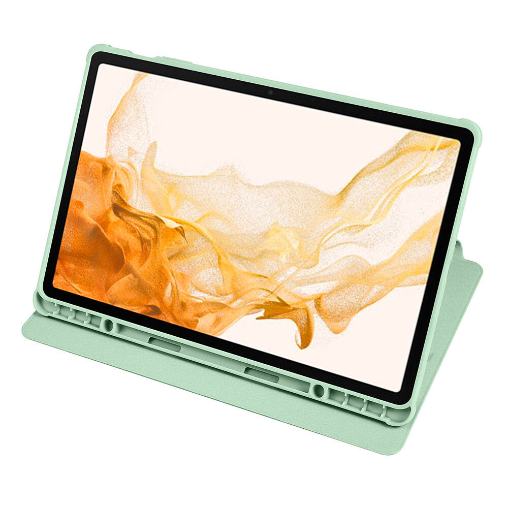 Galaxy Tab S9 Plus Kılıf Zore Termik Kalem Bölmeli Dönebilen Standlı Kılıf Siyah