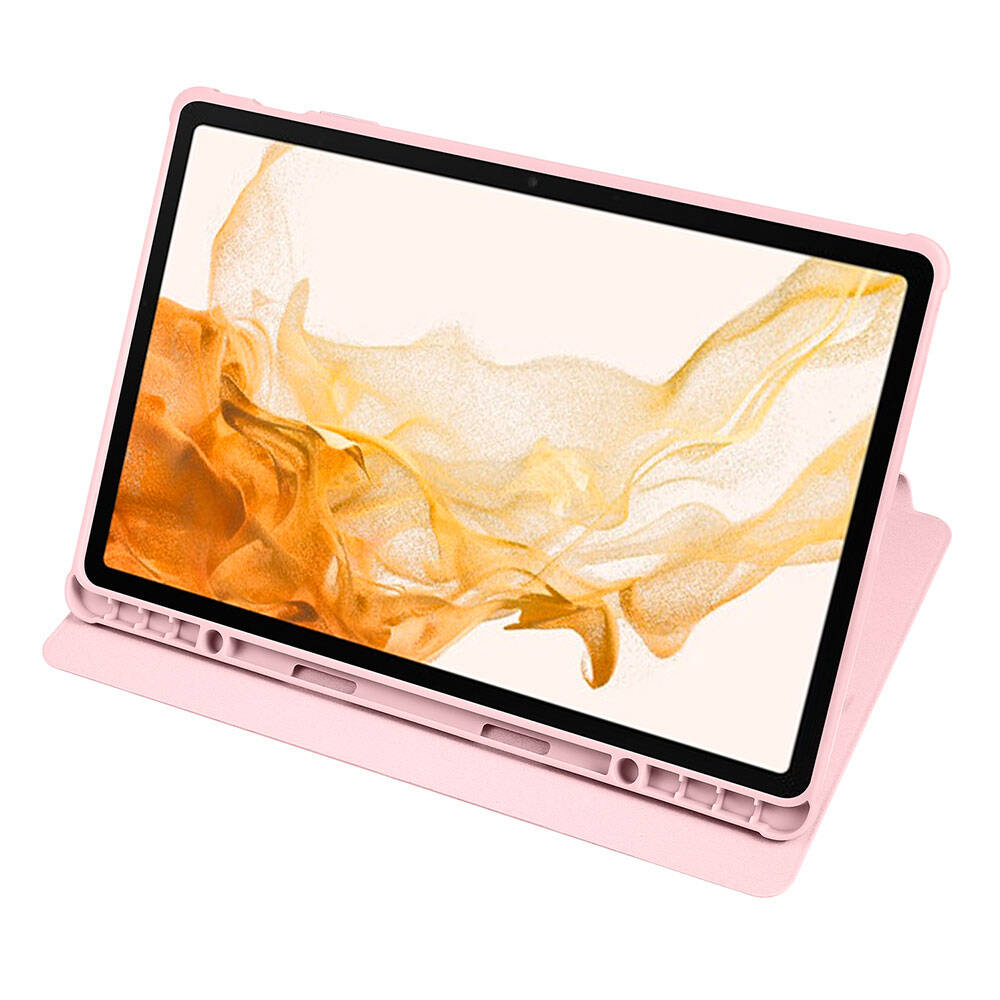 Galaxy Tab S9 Plus Kılıf Zore Termik Kalem Bölmeli Dönebilen Standlı Kılıf Gri