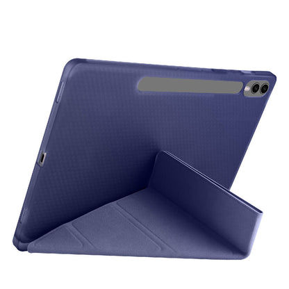 Galaxy Tab S9 Plus Kılıf Zore Tri Folding Kalem Bölmeli Standlı Kılıf Koyu Yeşil