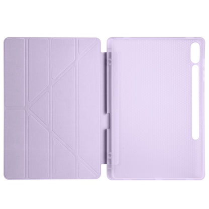 Galaxy Tab S9 Plus Kılıf Zore Tri Folding Kalem Bölmeli Standlı Kılıf Açık Yeşil