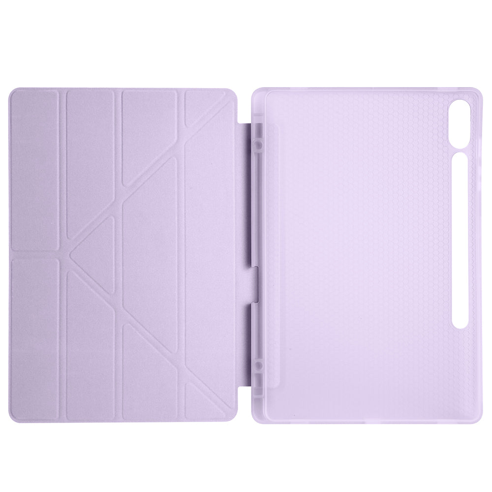 Galaxy Tab S9 Plus Kılıf Zore Tri Folding Kalem Bölmeli Standlı Kılıf Yeşil