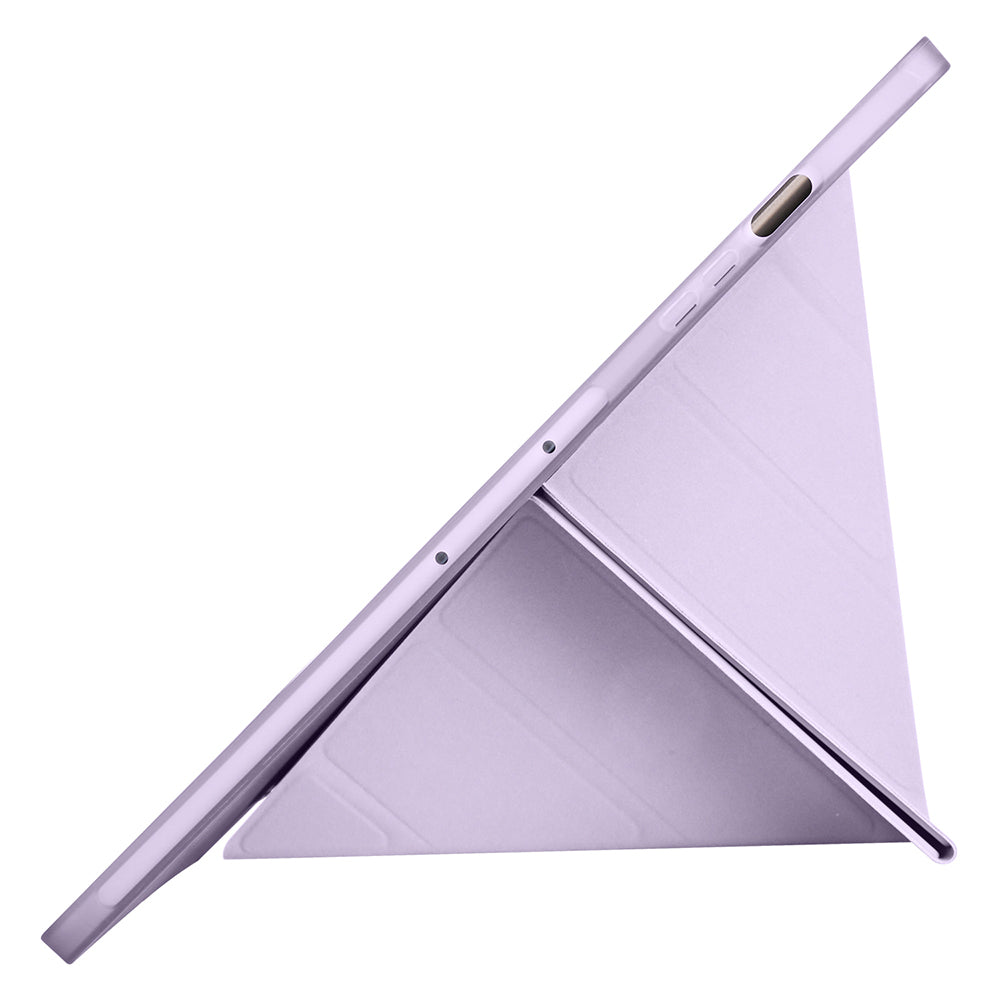 Galaxy Tab S9 Plus Kılıf Zore Tri Folding Kalem Bölmeli Standlı Kılıf Siyah