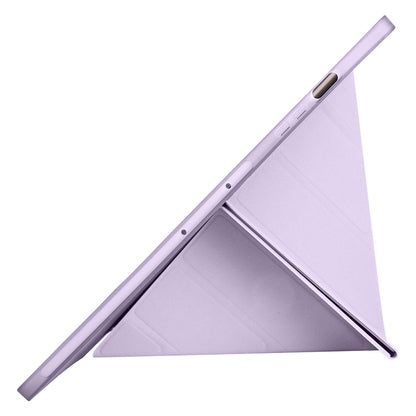 Galaxy Tab S9 Plus Kılıf Zore Tri Folding Kalem Bölmeli Standlı Kılıf Lila